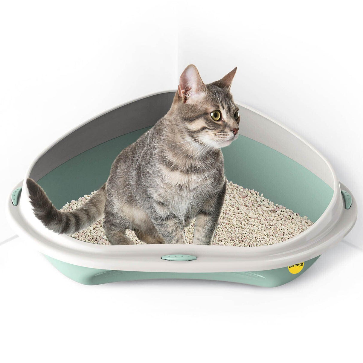Cat Corner Litter Tray Large or Jumbo Rim Pet Open Toilet Pan Box Cat Centre® - Cat Litter Trays - Purr Wish