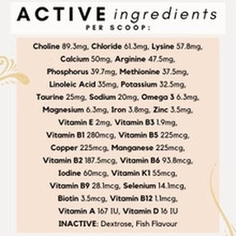 Comprehensive Multivitamin for Cats - 60 Scoops - Cat Supplements - Purr Wish