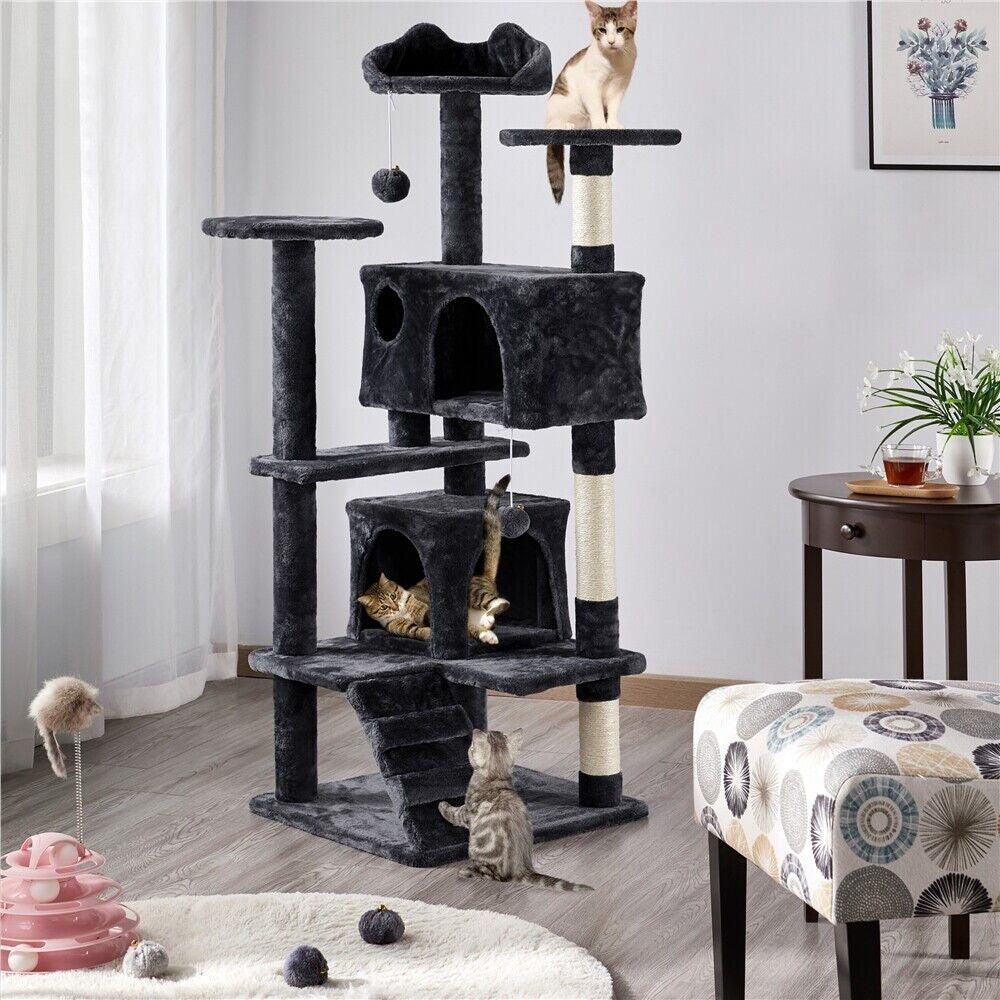 Cat Tree Tower Cat Condo with Scratching Posts & Ladder - Cat Trees - Purr Wish
