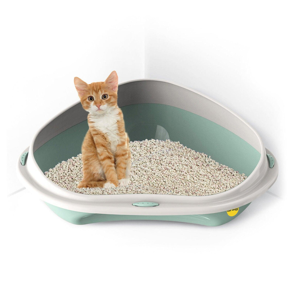 Cat Corner Litter Tray Large or Jumbo Rim Pet Open Toilet Pan Box Cat Centre® - Cat Litter Trays - Purr Wish