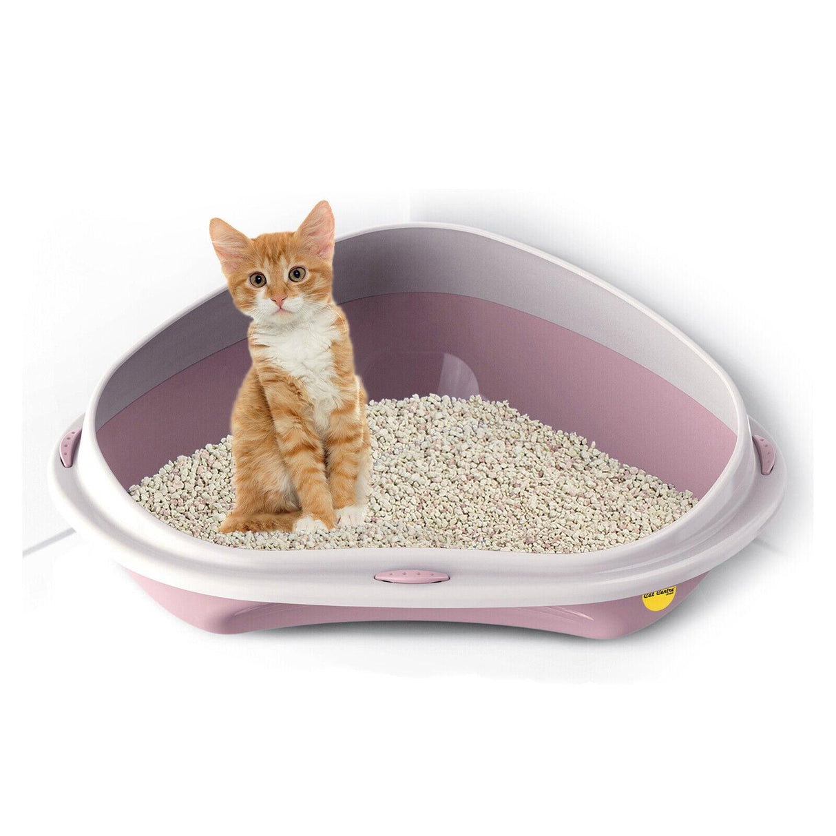 Cat Corner Litter Tray Large or Jumbo Rim Pet Open Toilet Pan Box Cat Centre® - Cat Litter Trays - Purr Wish