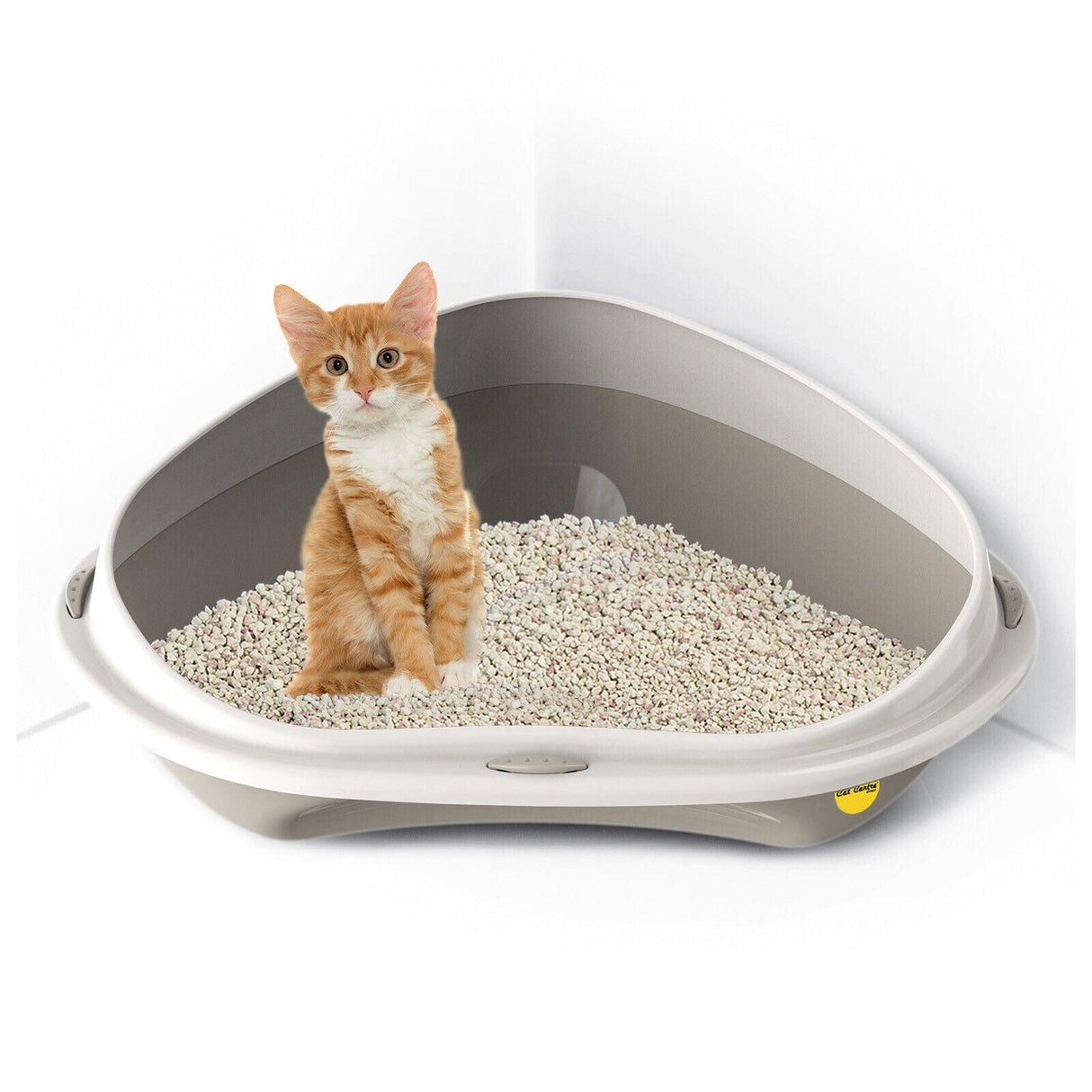 Cat Corner Litter Tray Large or Jumbo Rim Pet Open Toilet Pan Box Cat Centre® - Cat Litter Trays - Purr Wish