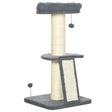 Contemporary Cat Tree & Bed, 127 cm - Grey & Beige - Cat Trees - Purr Wish