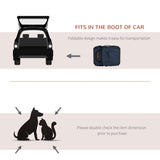Portable Folding Pet Carrier Bag with Cushion, 70 x 51 x 50cm, Dark Blue