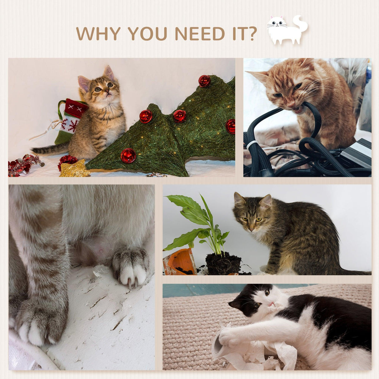 8-piece Cat Wall Shelves Set, Condo, Scratching Posts, for Indoor Cats - Cat Walls - Purr Wish