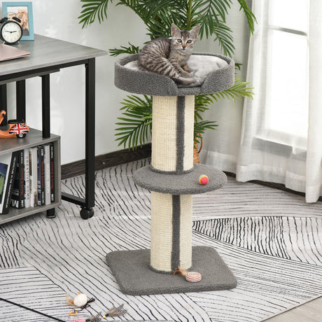 Resting Cat Tower, 91cm - Grey - Cat Trees - Purr Wish