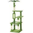 Multi-level Cat Tree Tower with Platforms, 142cm - Green - Cat Trees - Purr Wish
