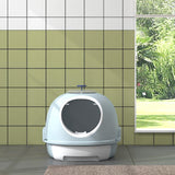 Enclosed Drawer Cat Litter Box - Light Blue - Cat Litter Trays - Purr Wish