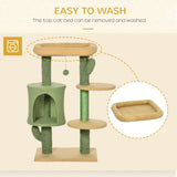 Cactus Cat Climbing Tower Activity Centre, 90cm - Green - Cat Trees - Purr Wish
