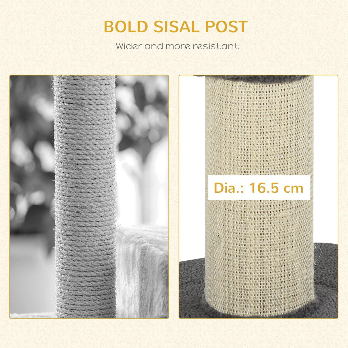Resting Cat Tower, 91cm - Grey - Cat Trees - Purr Wish