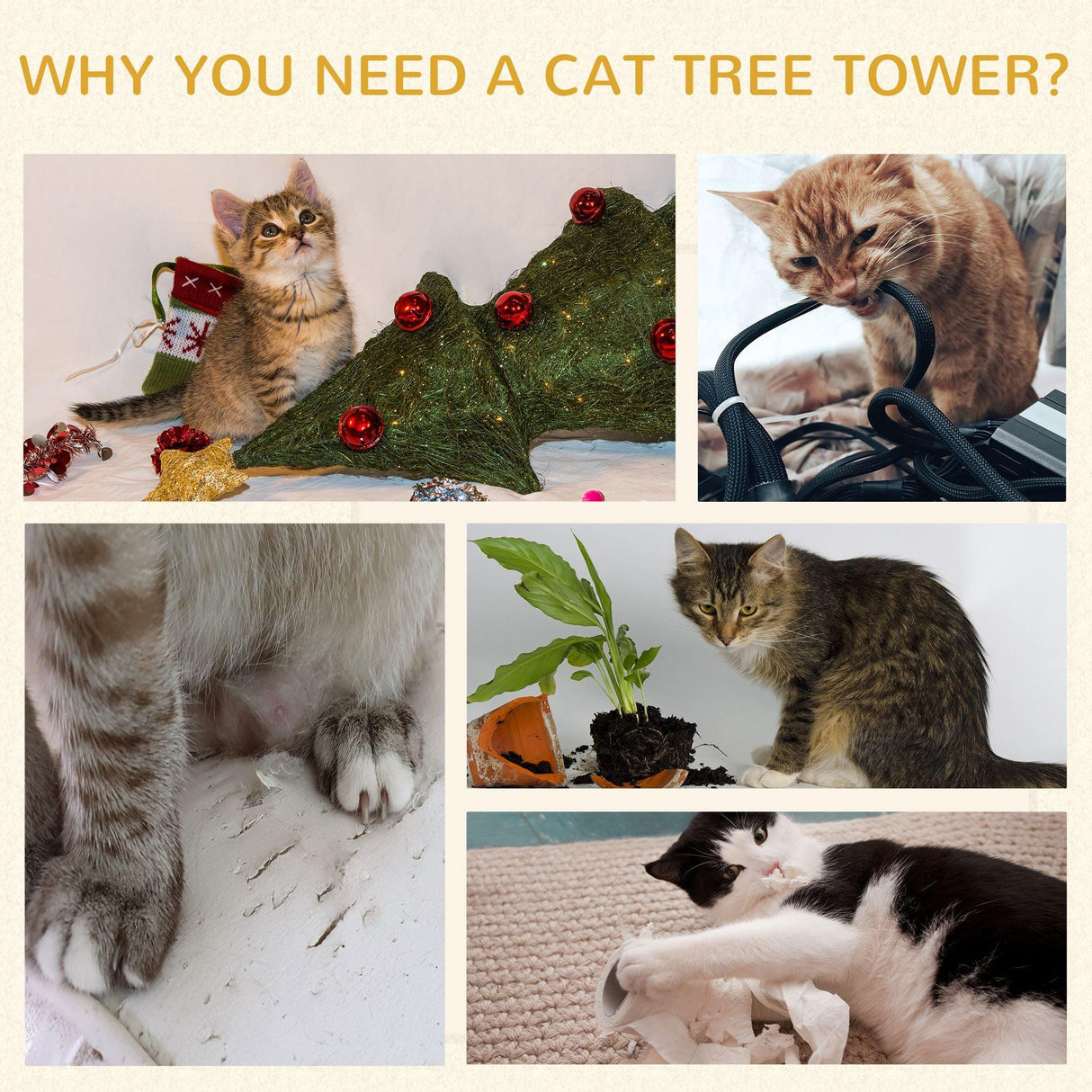 Sisal & Seaweed Rope Cat Scratching Barrel Tower, 70cm - Natural - Cat Trees - Purr Wish