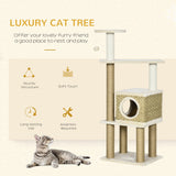 Cat Tree Climbing Tower, 128cm - Beige - Cat Trees - Purr Wish