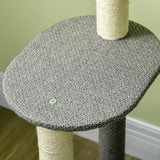 Multi-level Cat Tower with Scratching Posts & Bed, 132cm - Grey - Cat Trees - Purr Wish