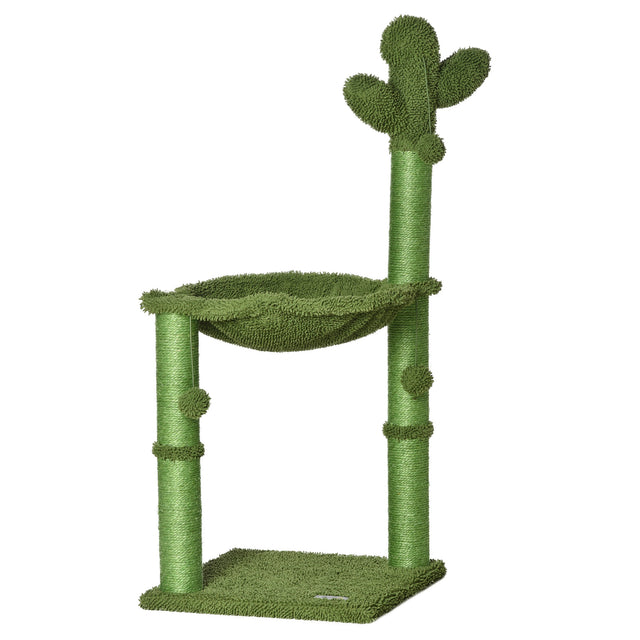 Cactus Cat Tower Activity Center with Hammock Bed, 96H x 40L x 40Wcm