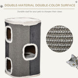 Cat Barrel with Plush Interior, 74Hcm- Grey - Cat Scratchers - Purr Wish
