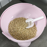 Enclosed Cat Litter Box with Lid, Scoop, Front Entrance - Pink - Cat Litter Trays - Purr Wish