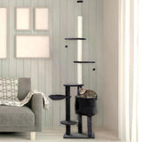 Vertical Cat Tree Condo Tower Grey - Cat Trees - Purr Wish