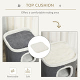 Cat Barrel with Plush Interior, 74Hcm- Grey - Cat Scratchers - Purr Wish