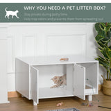 Cat Litter Box Enclosure & House - White - Cat Litter Trays - Purr Wish
