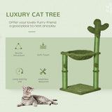 Cactus Cat Tower Activity Center with Hammock Bed, 96H x 40L x 40Wcm