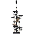 Adjustable Cat Tree Fun House, Black & White - Cat Trees - Purr Wish