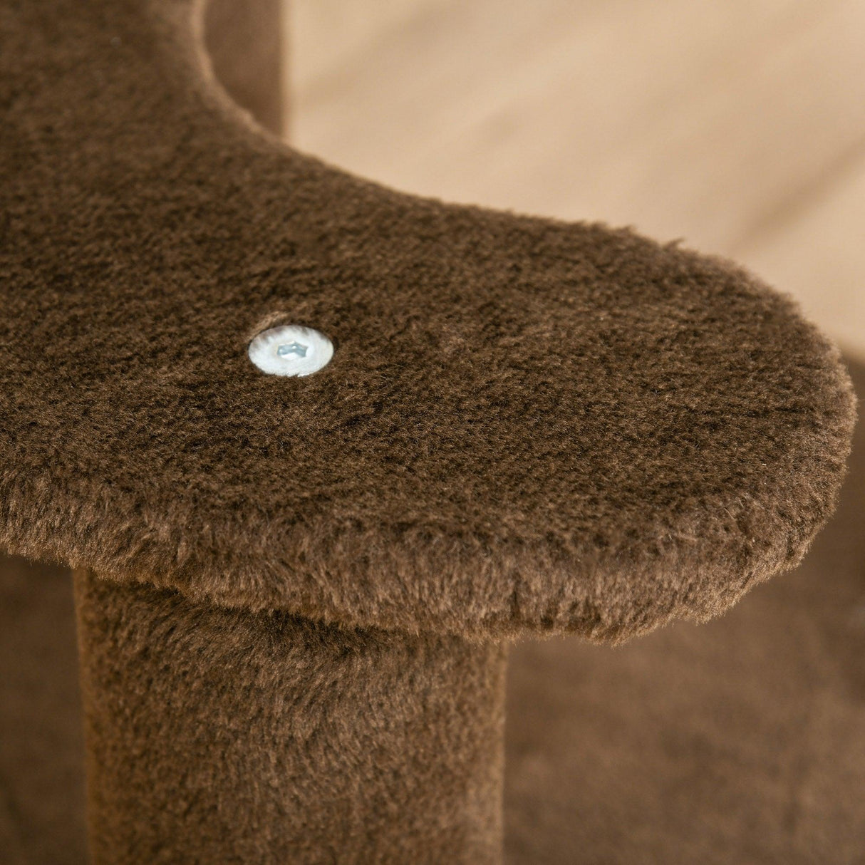Cat Scratching Post and Playhouse, 65cm - Brown - Cat Trees - Purr Wish