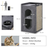 Cat Scratching Barrel w/ Condos - Dark Grey - Cat Trees - Purr Wish