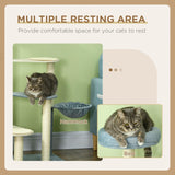 Indoor Cat Tree, Scratching Posts, Hammock, Cat Bed, 118.5cm - Grey Blue - Cat Trees - Purr Wish