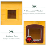 Garden Wooden Cat House Outdoor Pet Shelter