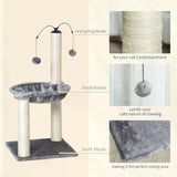 Cat Tree Tower Activity Center, 83cm - Grey - Cat Trees - Purr Wish