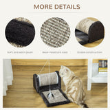 Cat Scratching Pad with Roller Toy, 16H cm - Grey - Cat Scratchers - Purr Wish