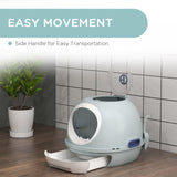 Enclosed Drawer Cat Litter Box - Light Blue - Cat Litter Trays - Purr Wish