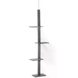 Floor-to-Ceiling Cat Tree with 3 Perches, 228-260cm - Grey - Cat Trees - Purr Wish