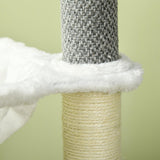 Multi-level Cat Tower with Bed & Toy Ball, 124cm - Grey - Cat Trees - Purr Wish