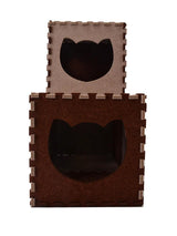 Foldable Box Cat Condo with Scratcher Board - Cat Condos - Purr Wish