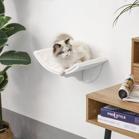 Wall-Mounted Curved Cat Perch Grey - Cat Walls - Purr Wish