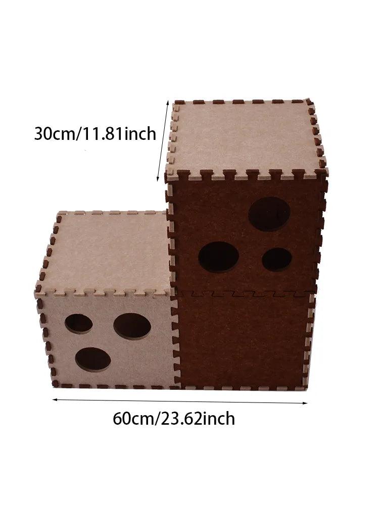 Foldable Box Cat Condo with Scratcher Board - Cat Condos - Purr Wish