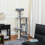 Activity Center Cat Tree with Scratching Post, 112cm - Dark Grey - Cat Trees - Purr Wish