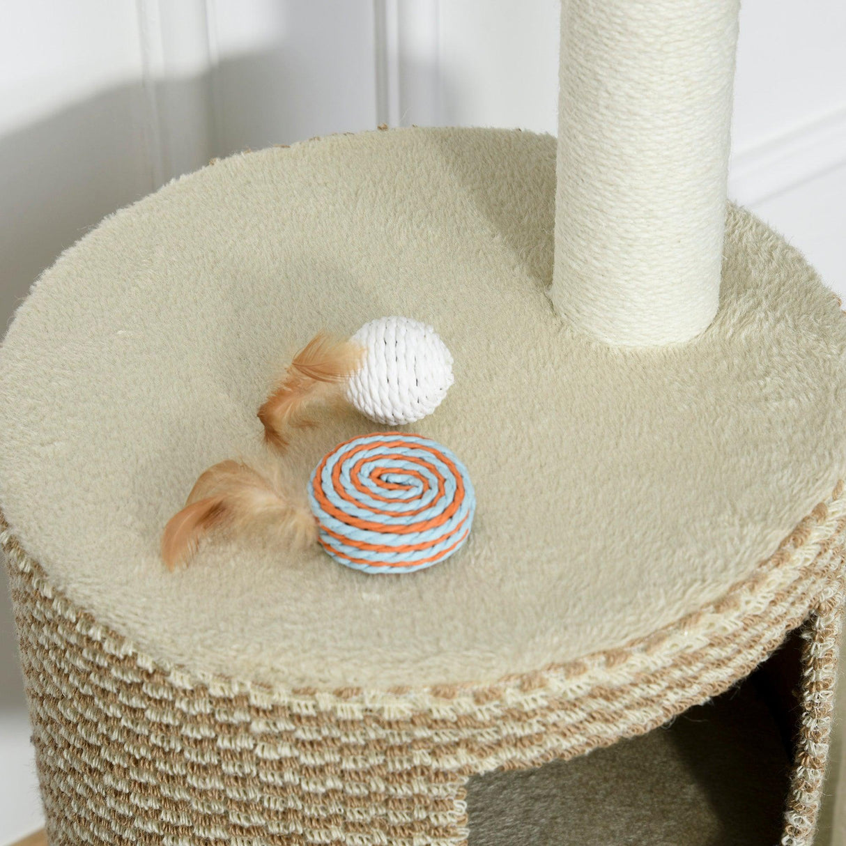 Multi-Level Cat Tower with Jute Scratching Posts, 96cm - Grey - Cat Trees - Purr Wish