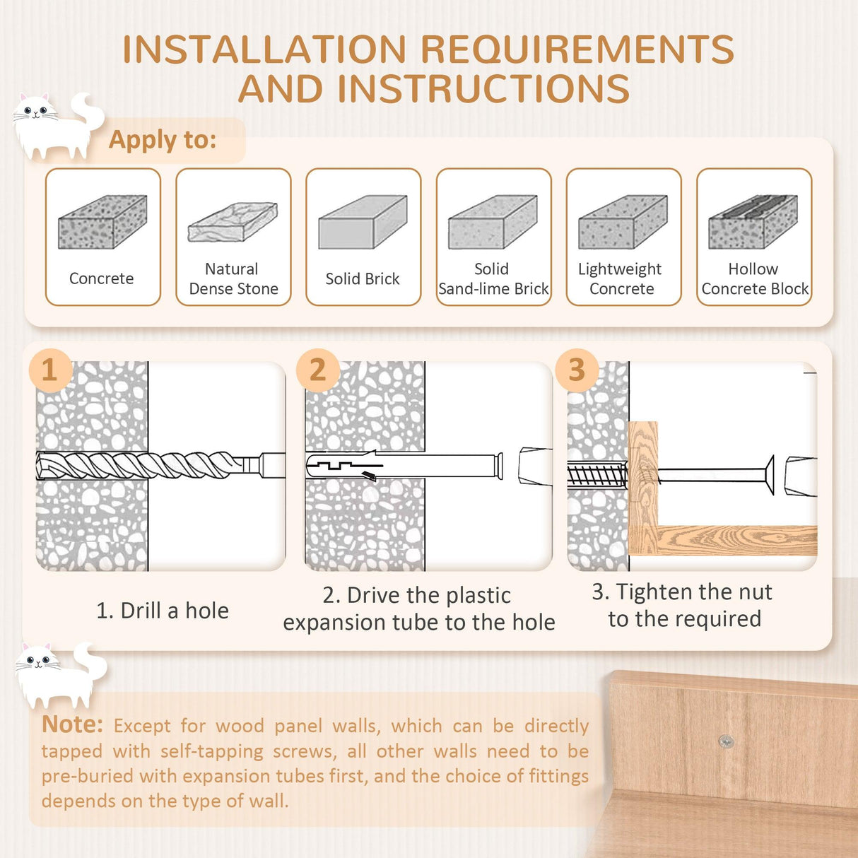 Wall-Mounted Functional Cat Shelf with Condo - Cat Walls - Purr Wish