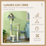 Indoor Cat Tree, Scratching Posts, Hammock, Cat Bed, 118.5cm - Grey Blue - Cat Trees - Purr Wish