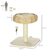 Compact Cat Climbing Tree Activity Center, 51cm - Beige - Cat Trees - Purr Wish