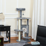 Activity Center Cat Tree with Scratching Post, 112cm - Dark Grey - Cat Trees - Purr Wish