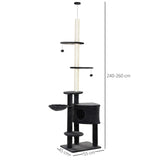 Vertical Cat Tree Condo Tower Grey - Cat Trees - Purr Wish