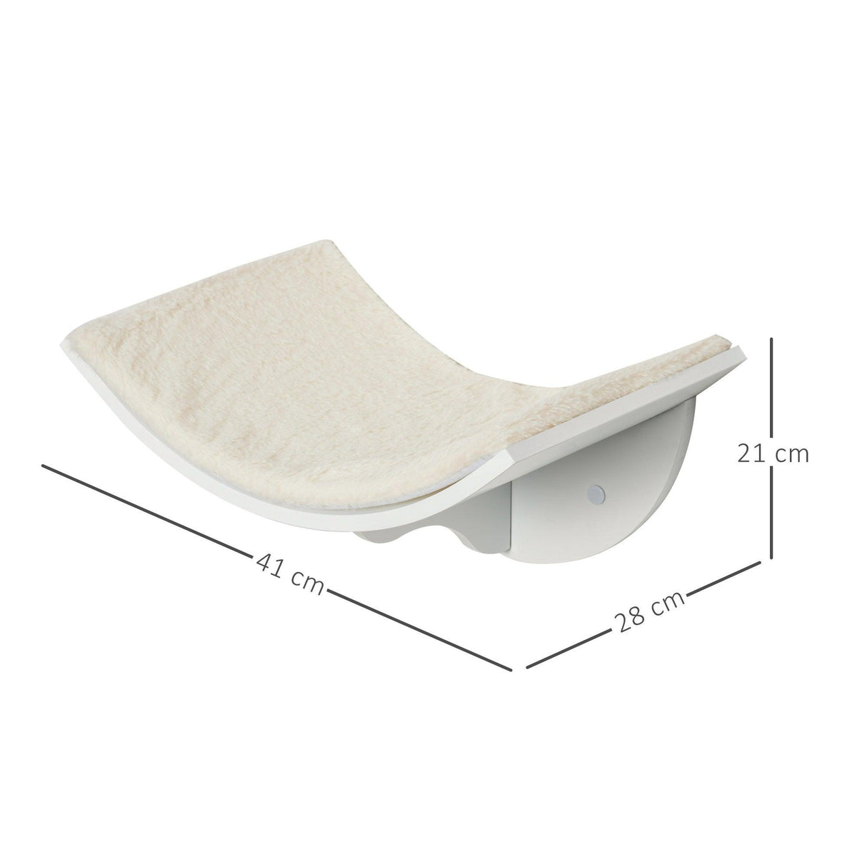 Wall-Mounted Curved Cat Perch Grey - Cat Walls - Purr Wish