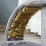 Indoor Cat Tree, Self Grooming, Scratchers, 43cm - Grey - Cat Trees - Purr Wish