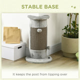 Wall-Mounted Cat Scratching Post w/ Soft Plush Cover, 58cm - Grey - Cat Scratchers - Purr Wish