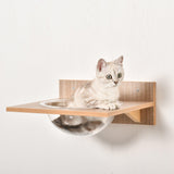 4-Piece Brown Wall-Mounted Cats Climbing Shelf Set - Cat Walls - Purr Wish
