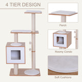 Wooden Cat Scratching Post and Activity Center - Cat Trees - Purr Wish