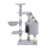 Cat Scratching Post Climbing Tower, 125cm, Grey - Cat Trees - Purr Wish